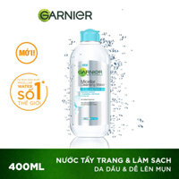 Nước Tẩy Trang Garnier Dành Cho Da Dầu Và Mụn Micellar Cleansing Water For Oily &amp; Acne-Prone Skin 400ml