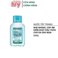 Nước Tẩy Trang Garnier Mini 50ML Pháp - Xanh Dương Da Dầu Mụn