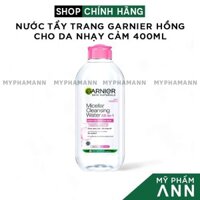 Nước Tẩy Trang Garnier Nắp Hồng Micellar Cleansing Water 400ml - Tẩy Trang Cho Da Nhạy Cảm Chính Hãng