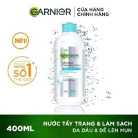 Nước Tẩy Trang Garnier( Xanh dương) Cho Da Dầu Và Mụn 400ml - Cam Kết Chính Hãng