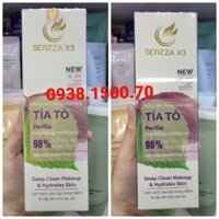 NƯỚC TẨY TRANG HOA HỒNG LÁ TÍA TÔ Senzza X3 deep clean makeup & Hydrates skin( của cty Thiên Nhiên Việt)