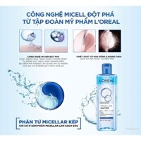 Nước tẩy trang Loreal - L'Oreal Paris 3-in-1 400ml Xanh Đậm💥Sạch sâu🌟Giữ ẩm🌟Mềm da🌟Sạch Son🌟