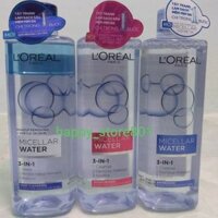 Nước tẩy trang L'Oreal Paris 3-in-1 Micellar Water 400ml