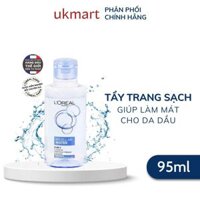 Nước Tẩy Trang LOreal Paris Cho Mọi Loại Da 3-in-1 Loreal Micellar Water Da Dầu Da Nhạy Cảm Da Khô - Tươi mát 95ml-Xanh