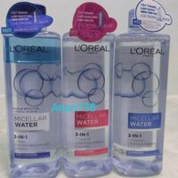 Nước tẩy trang L'Oreal Paris 3-in-1 Micellar Water 400ml