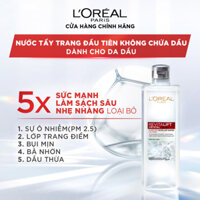 Nước Tẩy Trang Loreal Revitalift Crystal Đa Năng 3in1 Kiềm Dầu 400ml