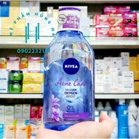 Nước tẩy trang Nivea, dành cho da mụn, không chứa cồn Nivea Acne Care Micellair 400ml