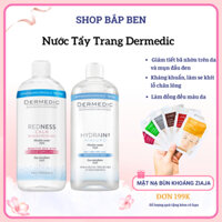 Nước tẩy trang, rửa mặt dành cho da nhạy cảm, mẩn đỏ, mao mạch Dermedic Redness Micellar water 500ml - Shop Bắp Ben