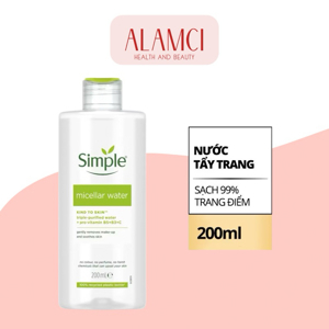 Nước tẩy trang Simple Cleansing Micellar Water 198ml