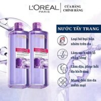 Nước Tẩy Trang Tím LOREAL- Revitalift Acid Hydrating Micellar Water 400ml Chính Hãng