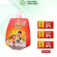 Nước Thạch Trái Cây Mykids Vị Vải Thơm Ngon, Bổ Dưỡng – Bổ Sung Vitamin D3 & Canxi - Hộp 12 túi/100ml