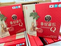 Nước Tinh Chất Hồng Sâm Nhung Hươu Linh Chi Gold Q Hàn Quốc Hộp 30 Gói x 50ml