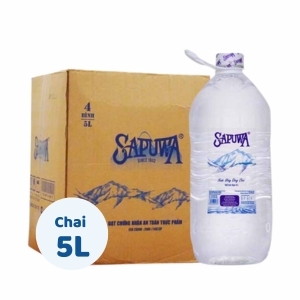 Nước tinh khiết Sapuwa Thùng 4 chai 5 lít