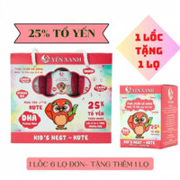 NƯỚC TỔ YẾN CHƯNG SẴN DÀNH CHO TRẺ EM HƯƠNG DÂU – (25% TỔ YẾN) – LỐC 6 LỌ 70ML