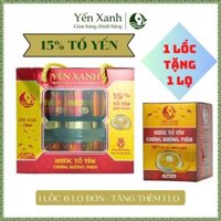 Nước tổ yến sào chưng đường phèn cao cấp – YẾN XANH (15% yến sợi) - Lốc 6 lọ x 70ml