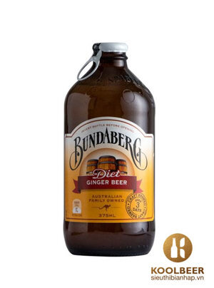 Nước trái cây Bundaberg Diet Ginger 1% Úc -12 chai 375ml