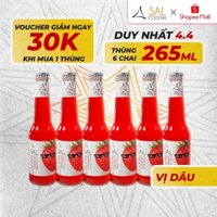 Nước trái cây lên men vị dâu SAL COCKTAIL Thùng 6 chai cocktail trái cây vị dâu, chai 265ml