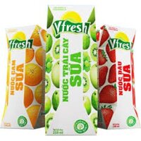 NƯỚC TRÁI CÂY SỮA VFRESH - HỘP GIẤY 250ML 24 hộp/thùng