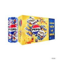 Nước uống có gaz Pepsi-cola 350ml thùng 24 lon