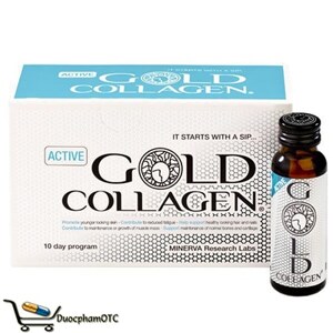 Nước uống dành cho nam và nữ Active Gold Collagen Minerva Research Labs 50ml x 10