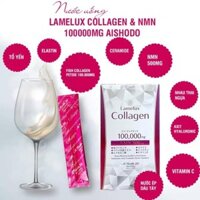 Nước uống đẹp da Lamelux Collagen & Nmn 100000mg AISHODO Nhật Bản tách lẻ Pink House
