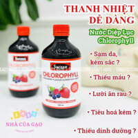 🔷Nước Uống Diệp Lục Vị Dâu Swisse Chlorophyll 500mL Hỗ Trợ Thanh Lọc Cơ Thể, Điều Hòa Nội Tiết