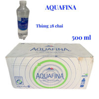 Nước uống đóng chai Aquafina thùng 28 chai 500ml - Thương hiệu Pepsi