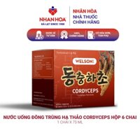 Nước uống đông trùng hạ thảo Welson Cordyceps Hộp 6 chai 75ml