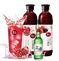 Nước Uống Giấm Hồng Hàn Quốc Vị Mâm Xôi / Vị Lựu (900ml)