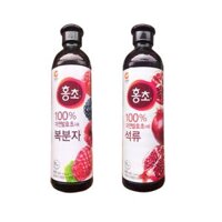Nước Uống (Giấm Uống) Hongcho Hàn Quốc Vị Mâm Xôi/ Vị Lựu Daesang 900ml