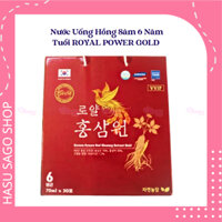 Nước Uống Hồng Sâm 6 Năm Tuổi ROYAL POWER GOLD Korean 6year Red Ginseng Extract Gold 70ml x 30 Gói Hàn Quốc (Hộp)