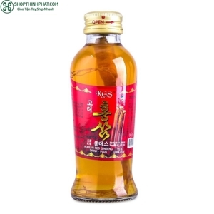 Nước uống hồng sâm có củ KGS Korean Red Ginseng Plus 120ml x 10 chai