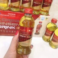 nước uống Hồng sâm đóng chai( có củ bên trong)