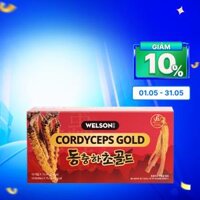 Nước Uống Hồng Sâm Đông Trùng Hạ Thảo Hàn Quốc - Welson Cordyceps Gold (Hộp 10 chai)
