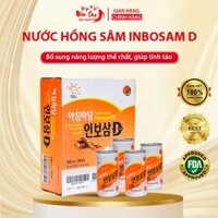 Nước uống hồng sâm Inbosam D Korean Red Ginseng dạng lon bổ sung năng lượng tăng lực lành mạnh