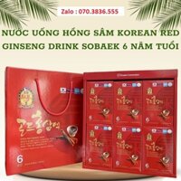 Nước Uống Hồng Sâm Korean Red Ginseng Drink Sobaek 6 Năm Tuổi