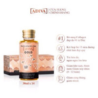 Nước Uống Làm Đẹp da Collagen ADIVA Gold (14 Chai/Hộp)-30ml