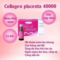 Nước Uống Nhau Thai Collagen Placenta 40000mg Dr. Placen Nhật Bản chính hãng - Hộp 10 Lọ