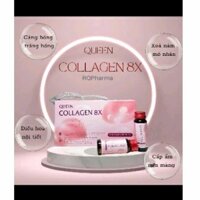 Nước uống Queen Collagen 8x dạng chai giúp đẹp da, xoá nám, mờ nhăn và cải thiện nội tiết