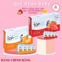 Nước uống sữa trái cây TH True Juice Milk Topkid Dâu/Cam thành phần tự nhiên 10ml giúp cung cấp vitamin và khoáng chất