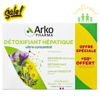 Nước uống thải độc gan Arkopharma Detoxifiant Hepatique 30 ống của Pháp