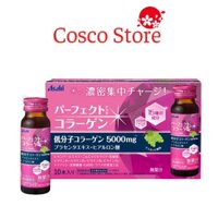 Nước uống The Collagen Asahi Perfect Asta Nhật Bản, collagen dạng nước hộp 10 chai x 50ml