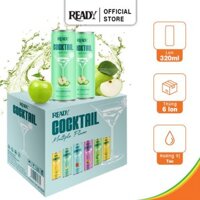 Nước uống trái cây Cocktail Ready vị Táo lon 320ml - Thùng 6 lon