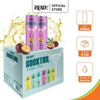Nước uống trái cây Cocktail Ready vị Chanh dây lon 320ml - Thùng 6 lon