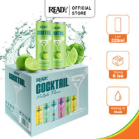 Nước uống trái cây Cocktail Ready vị Chanh lon 320ml - Thùng 6 lon