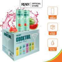 Nước uống trái cây Cocktail Ready vị Dưa hấu lon 320ml - Thùng 6 lon