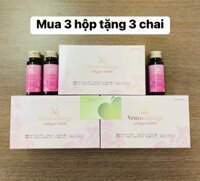 Nước uống Venus Charge Collagen  Combo 3 hộp ( Hộp 10 chai x 50ml