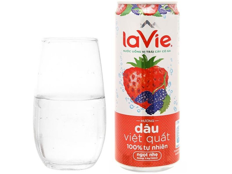 Nước uống vị trái cây có ga La Vie hương dâu việt quất 330ml