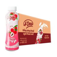 Nước vải thạch dừa A-DEW chai 450ml