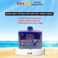 Nước Vệ Sinh Máy Rửa Bát Finish 250ml, Loại Bỏ Cặn Vôi, Dầu Mỡ Thừa Giúp Tăng Độ Bền Cho Máy Rửa Bát Tomlige Hàng Đức